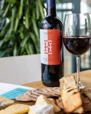 Wine Wednesday. Sharing cheeseboard, a bottle of house wine, £39.95. Not much to argue with there.
